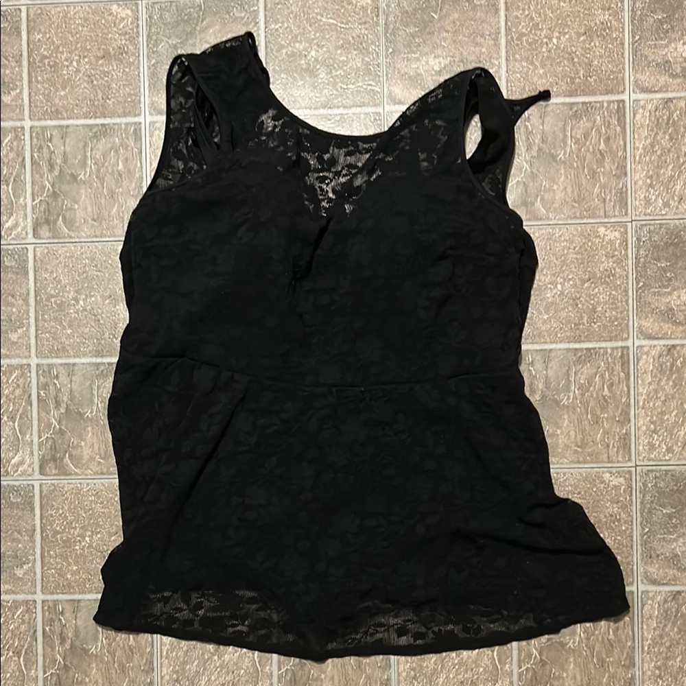 Torrid swim dress,  Black Asymmetrical Sleeveless One Piece